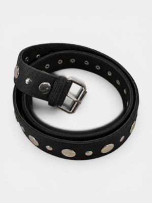 Double Studs Belt Black