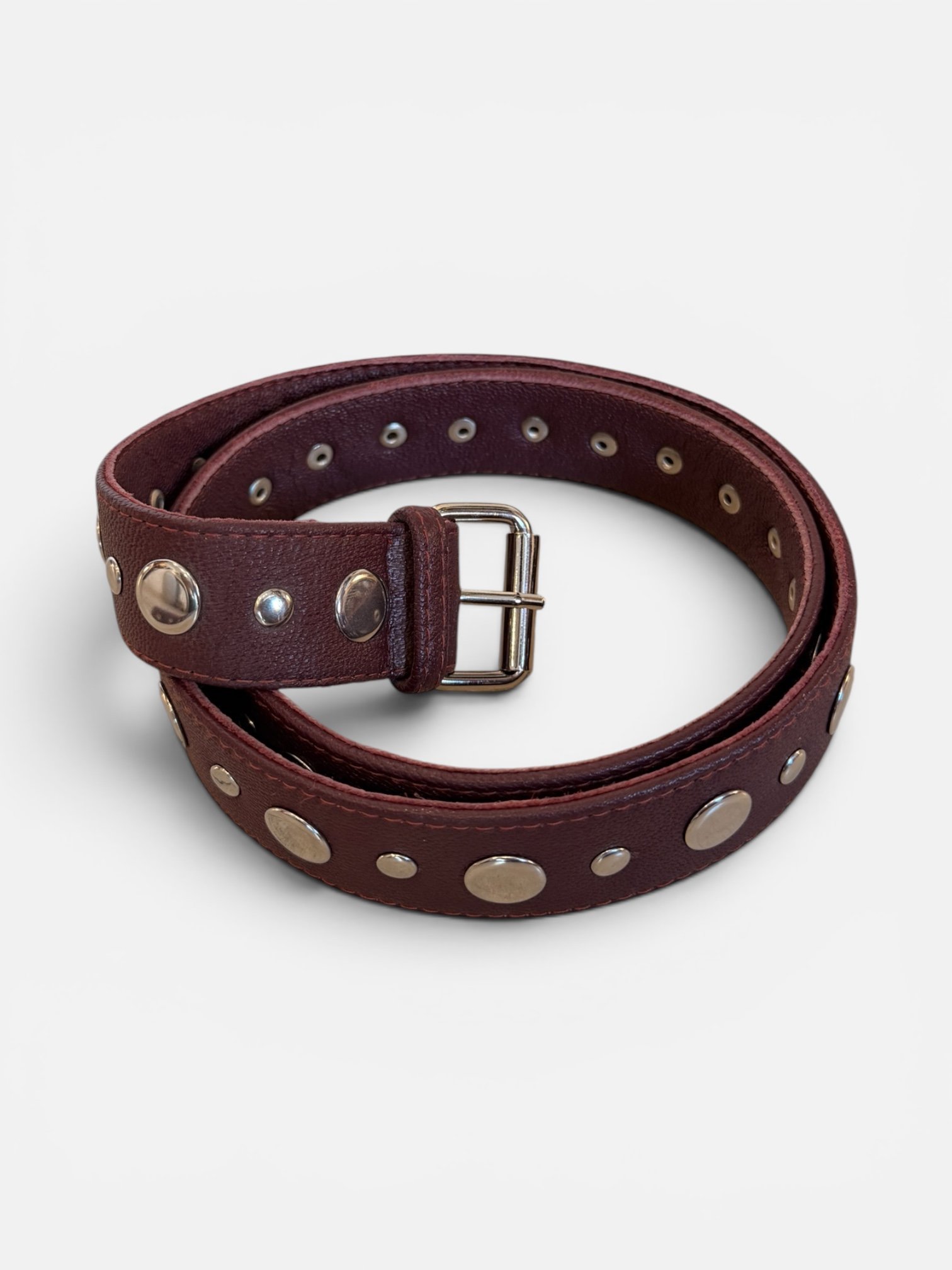 Double Studs Belt - Canggu Leather Fashion - 2