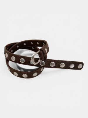 Studs Belt Dark Brown