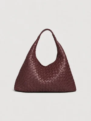 LEONI NEW STRAP WOVEN BURGUNDY